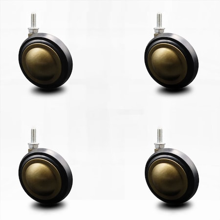 Service Caster 3 Inch Antique Soft Tread Ball Caster - 5/16 Inch Threaded Stem, 4PK SCC-TS01S30-DCR-WA-5161878-4